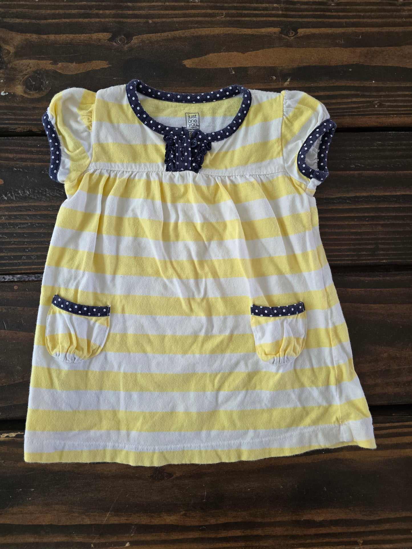 Just One You Girls Yellow Dress-9M