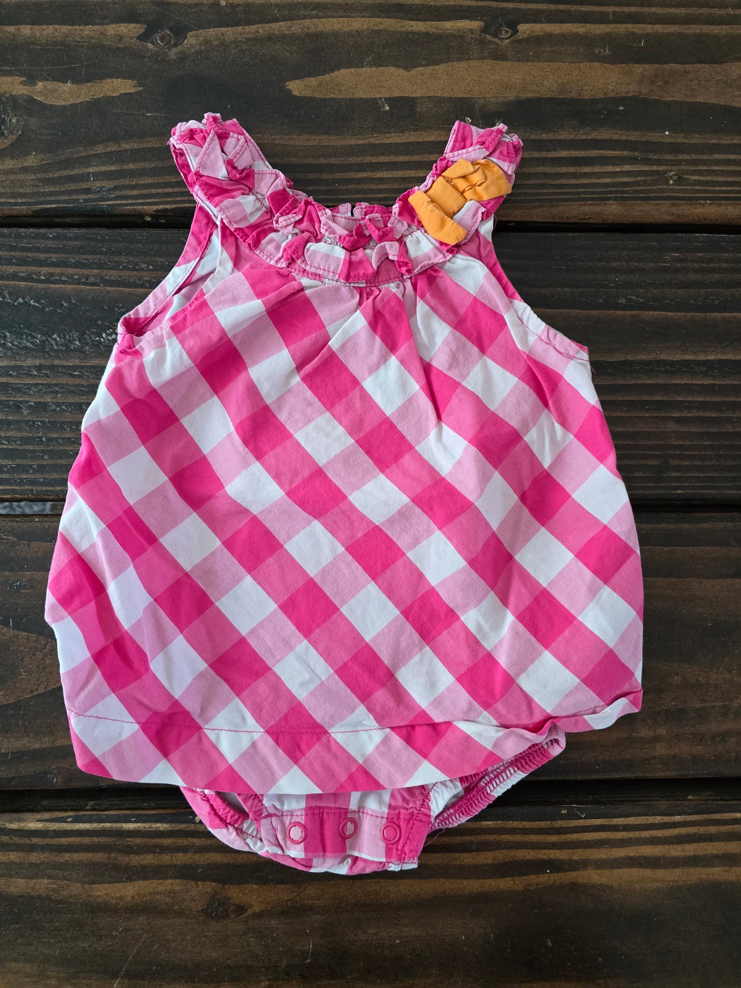 Carter's Girls Plaid Onesie Dress-12M