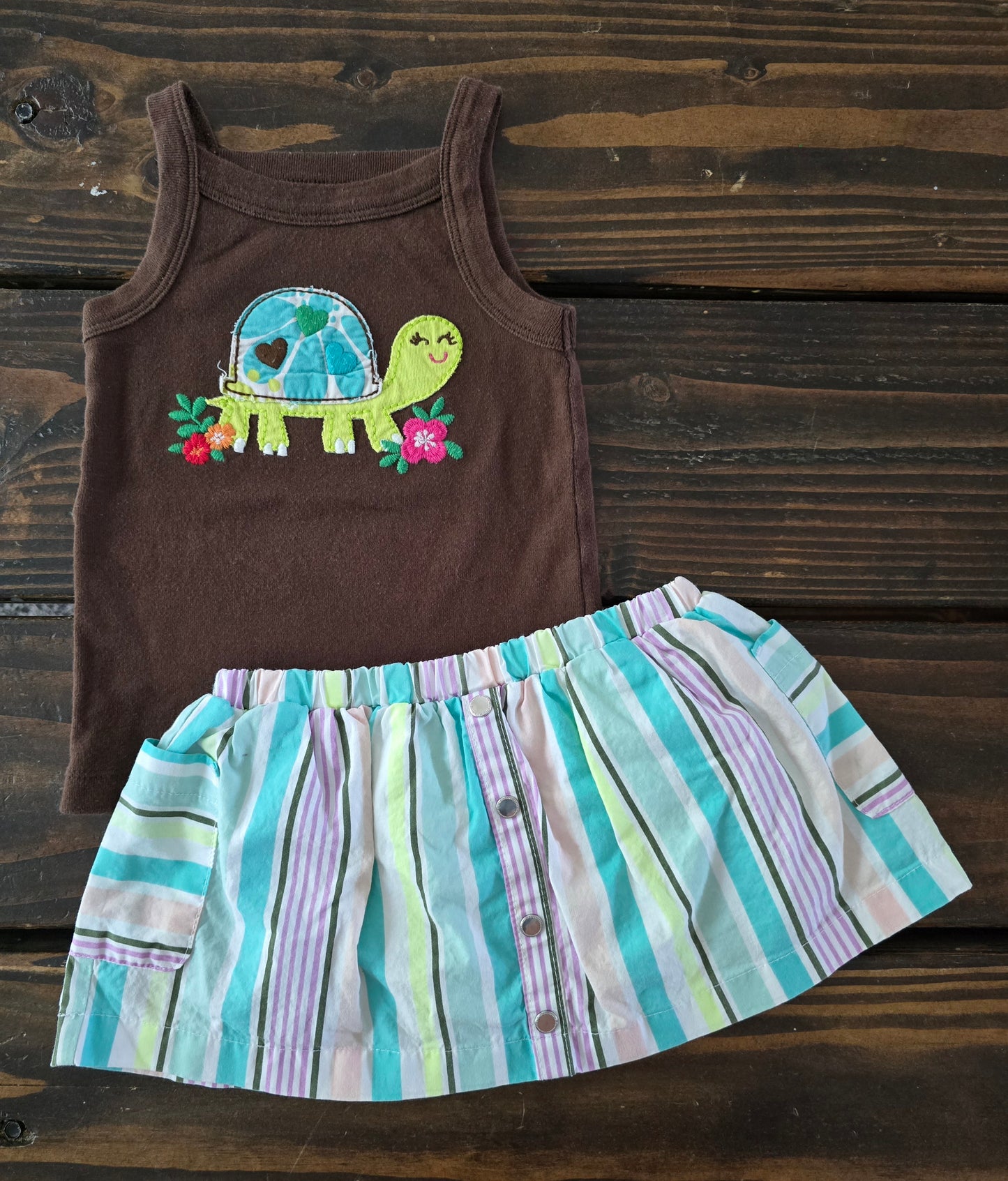 Carter's Girls Tank and Skirt Set-12M