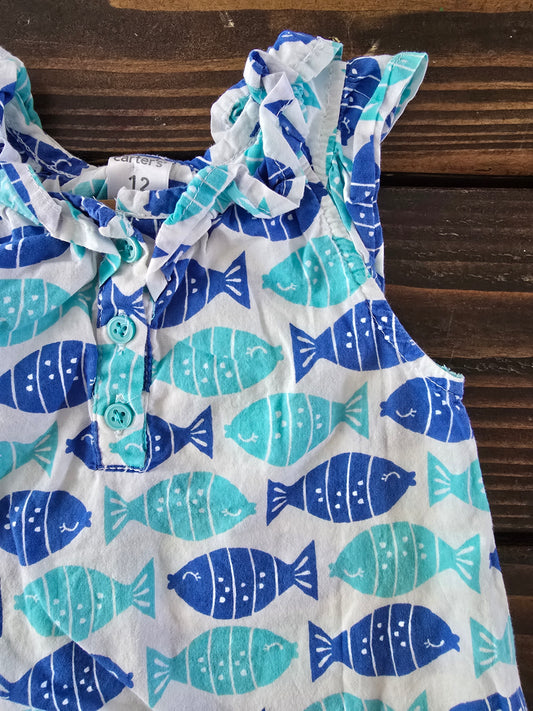 Carter's Girls Fish Sundress-12M