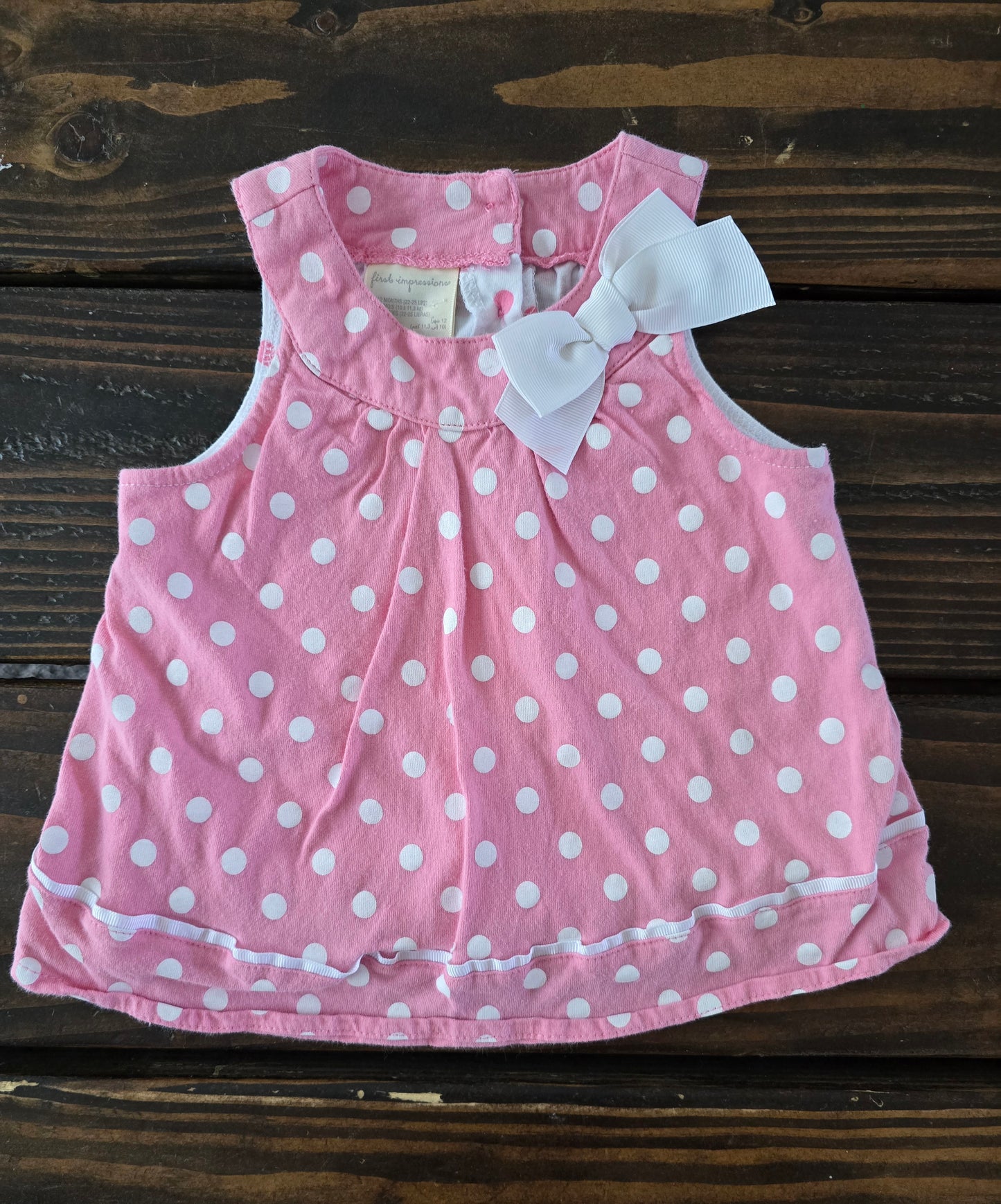 First Impressions Girls Polka-Dot Blouse-12M