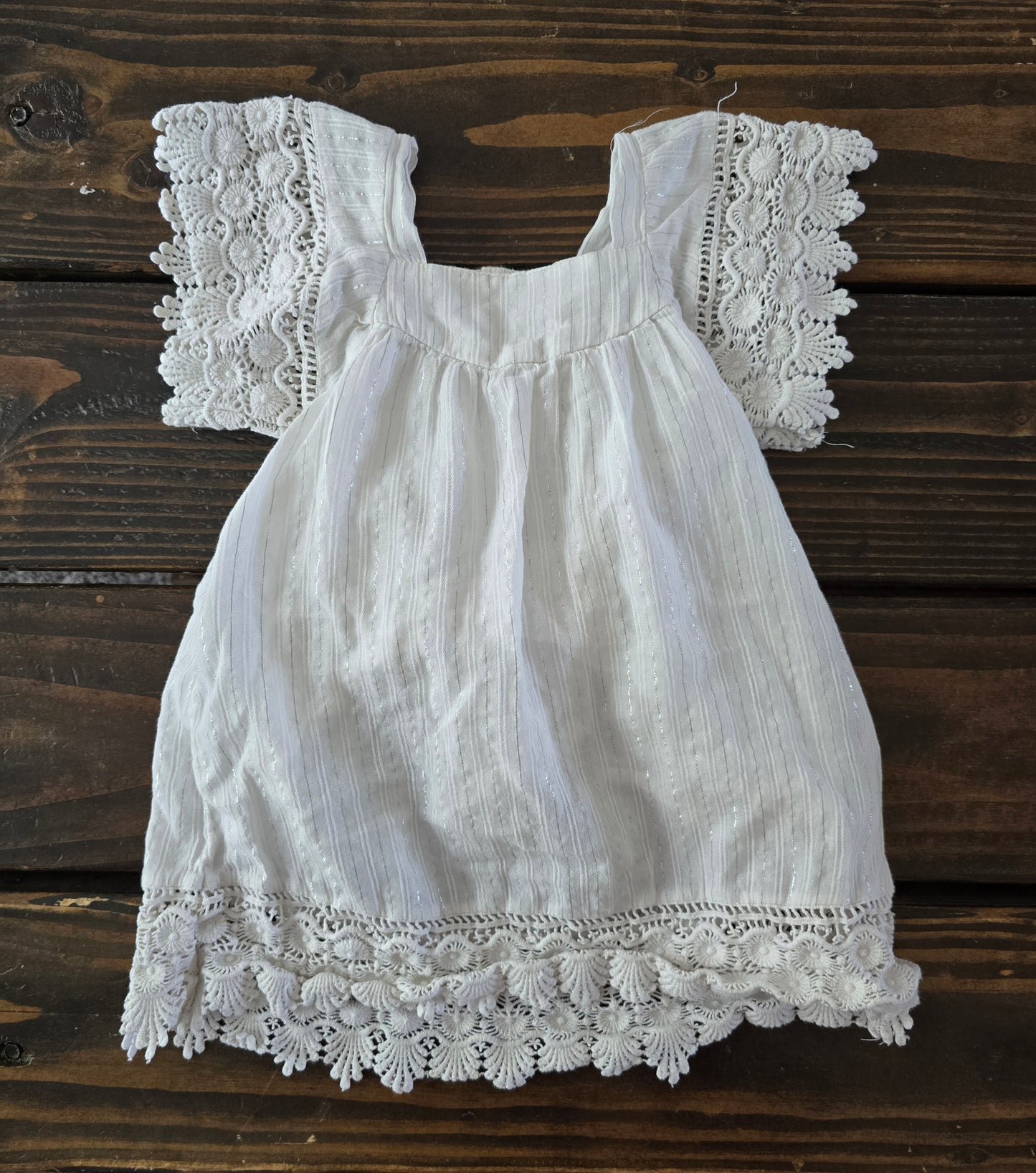 Cat&Jack Girls White Dress-12M