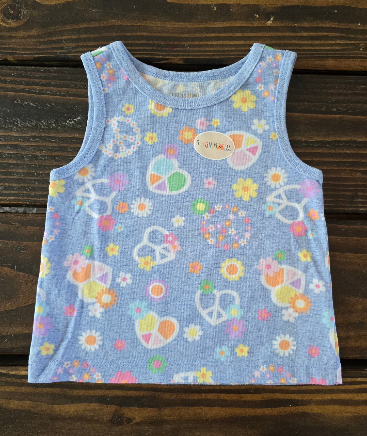 Garanimals Girls Peace Sign Tank-18M