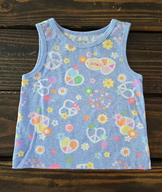 Garanimals Girls Peace Sign Tank-18M