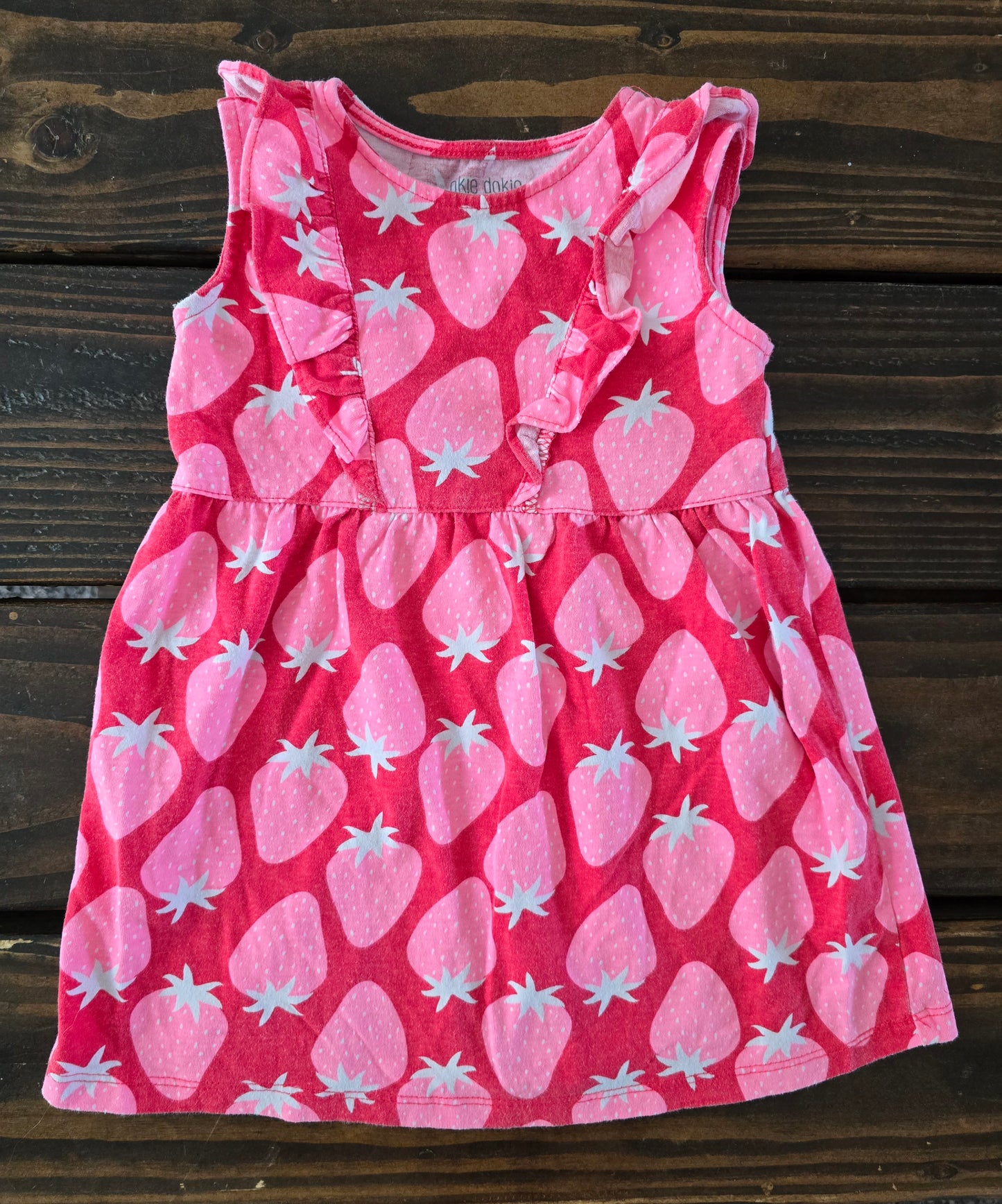 OkieDokie Girls Strawberry Dress-24M