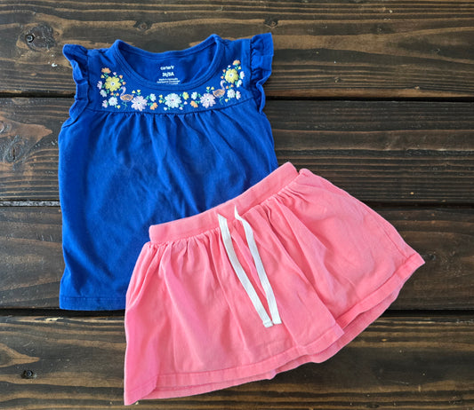 Carter's Girls Blouse and Skirt Set-3T