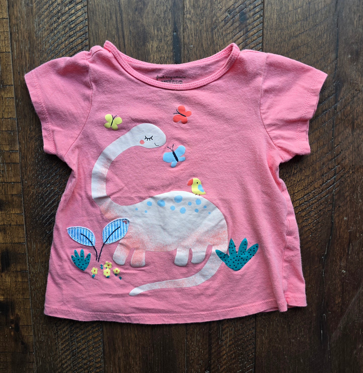 First Impressions Girls Dinosaur Graphic T-Shirt-18M