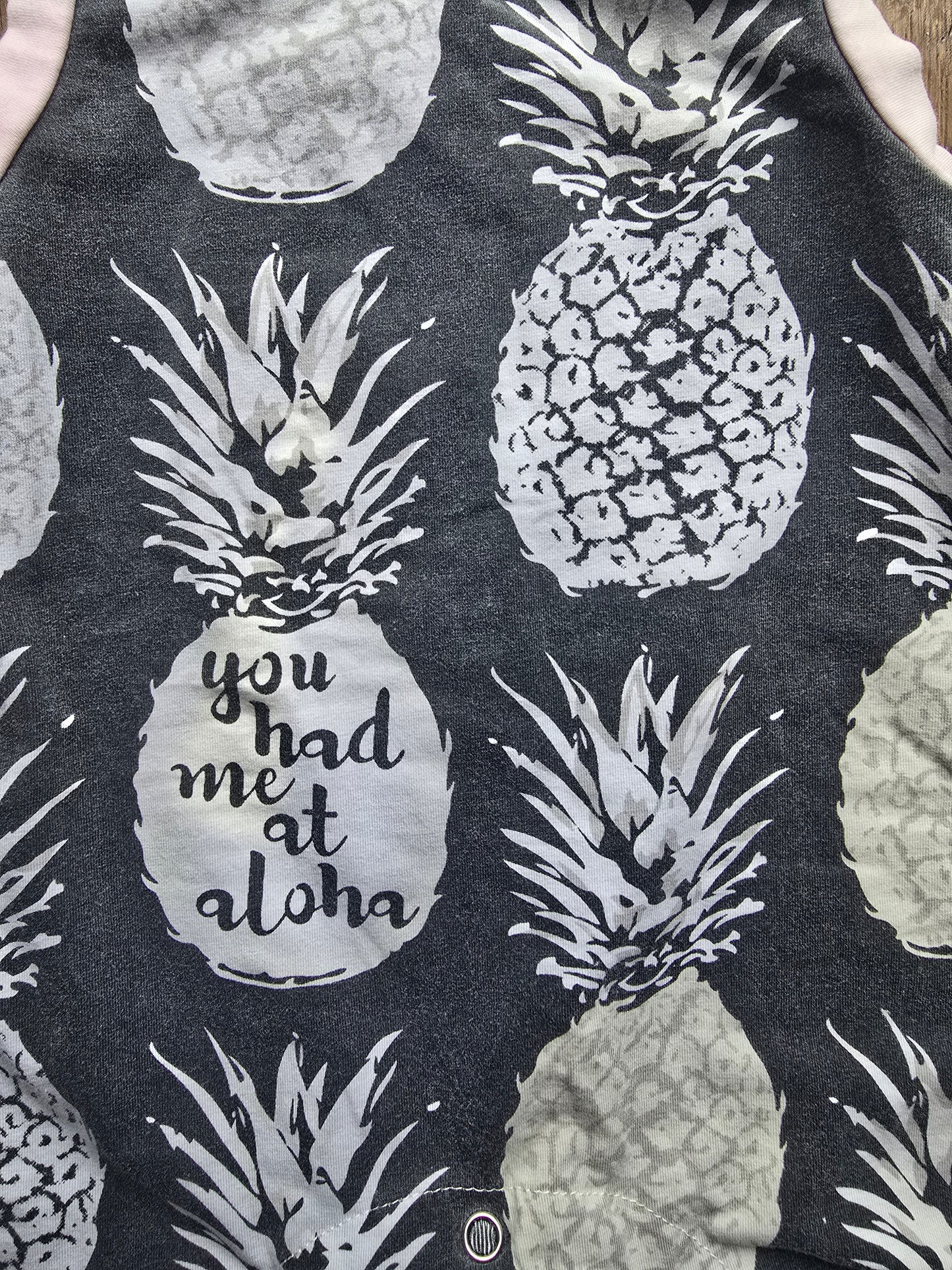 Girls Pineapple Romper-3/6M