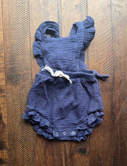 Girls Navy Blue Romper-3/4T