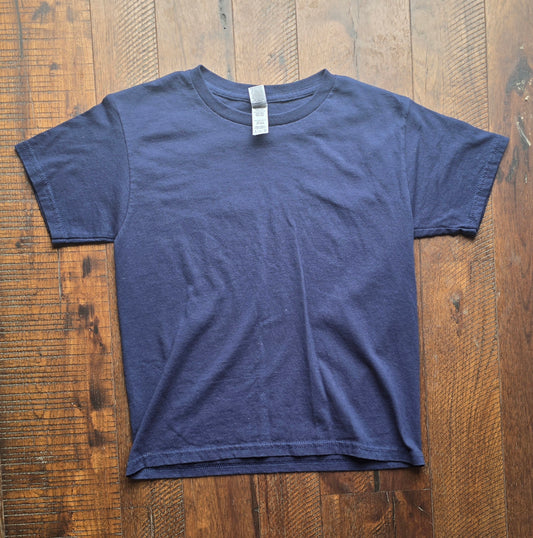 Gildan Boys Navy Blue T-Shirt-8/10
