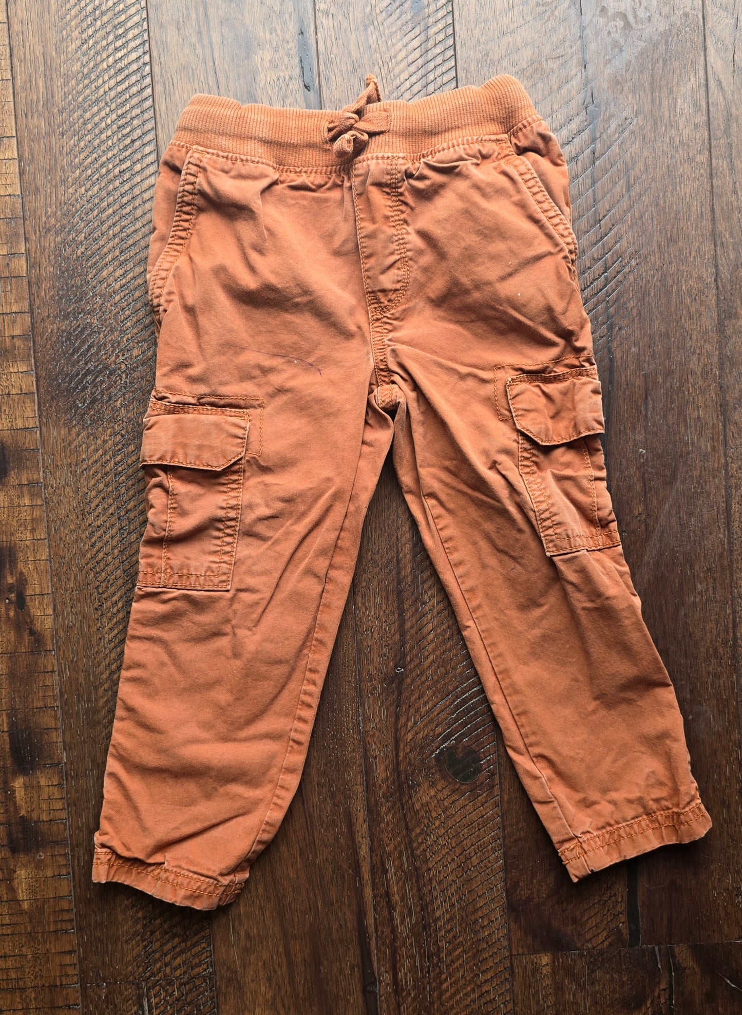 Carter's Boys Orange Cargo Pull On Pants-2T