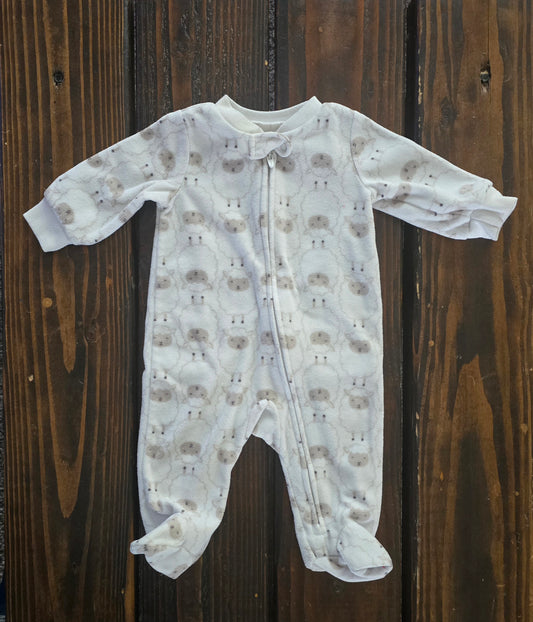 Carter's Unisex Fleece Snug Fit 2-Way-Zip One Piece Pajama-3M