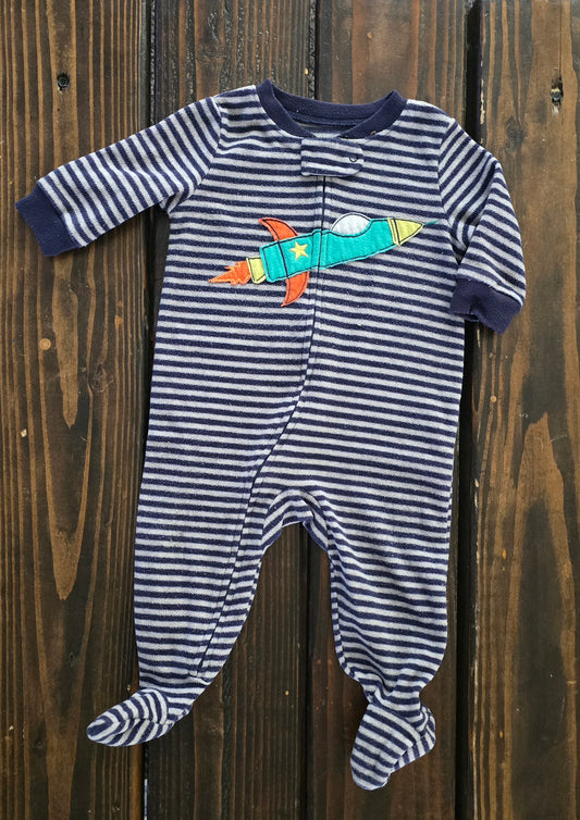 Carter's Boys Fleece Snug Fit 2-Way-Zip One Piece Pajama-6M