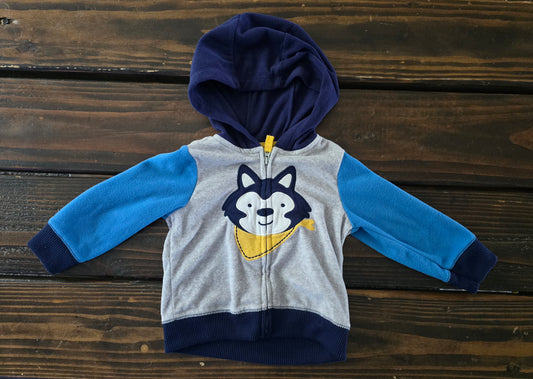 Carter's Boys Front Zip Fleece Hoodie-9M