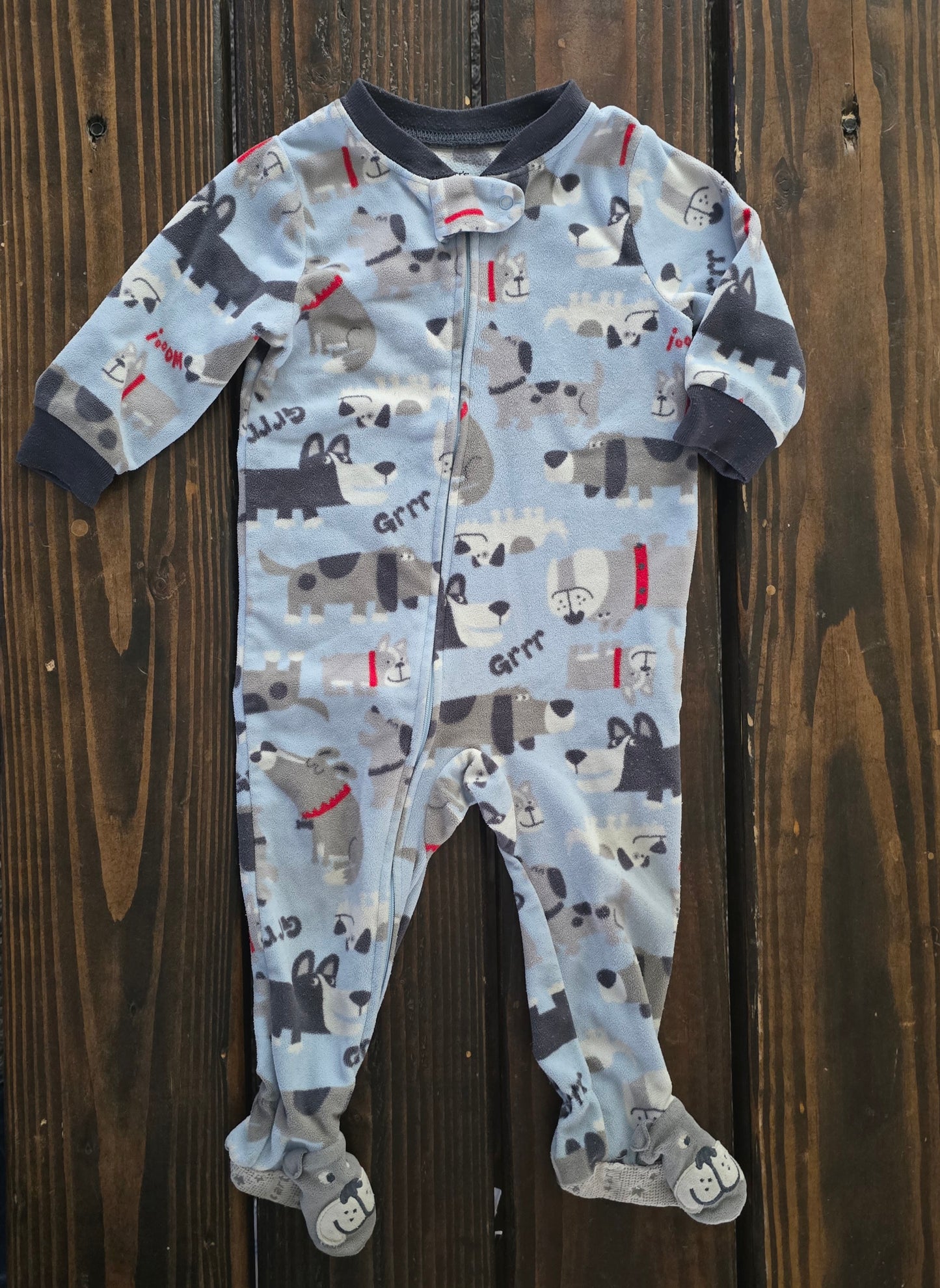 Carter's Boys Fleece Snug Fit 2-Way-Zip One Piece Pajama-12M