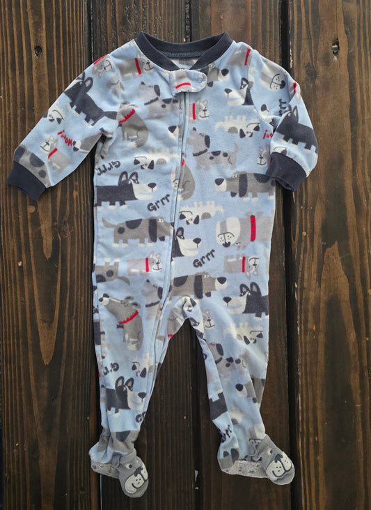Carter's Boys Fleece Snug Fit 2-Way-Zip One Piece Pajama-12M