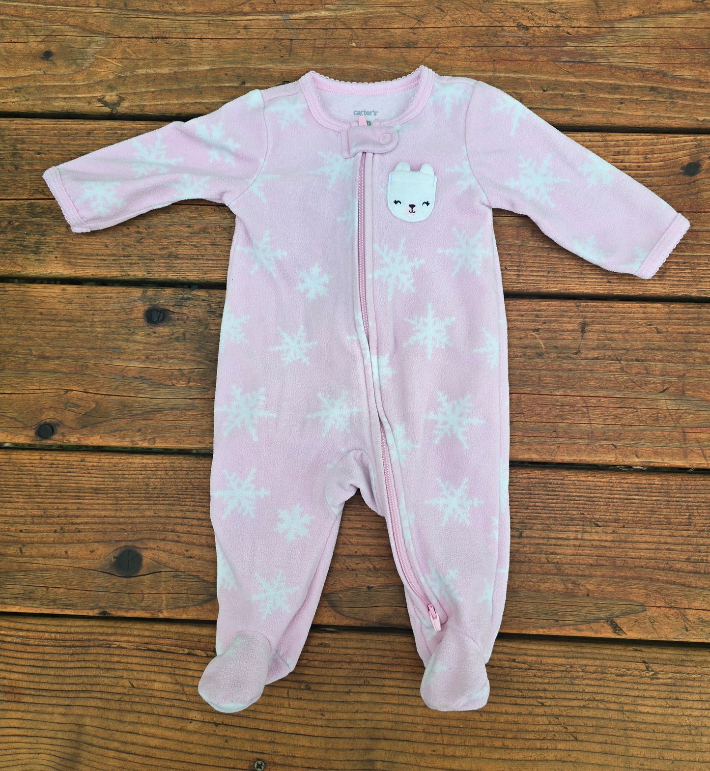 Carter's Girls Snug Fit Zip Pajama-3M