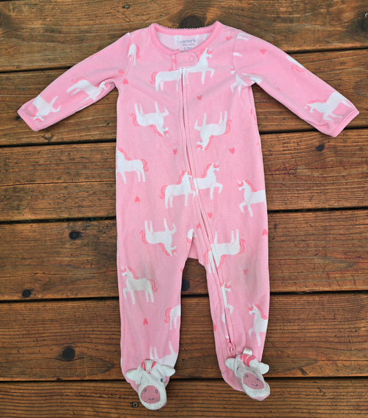 Carter's Girls Snug Fit Zip Pajama-6/9M