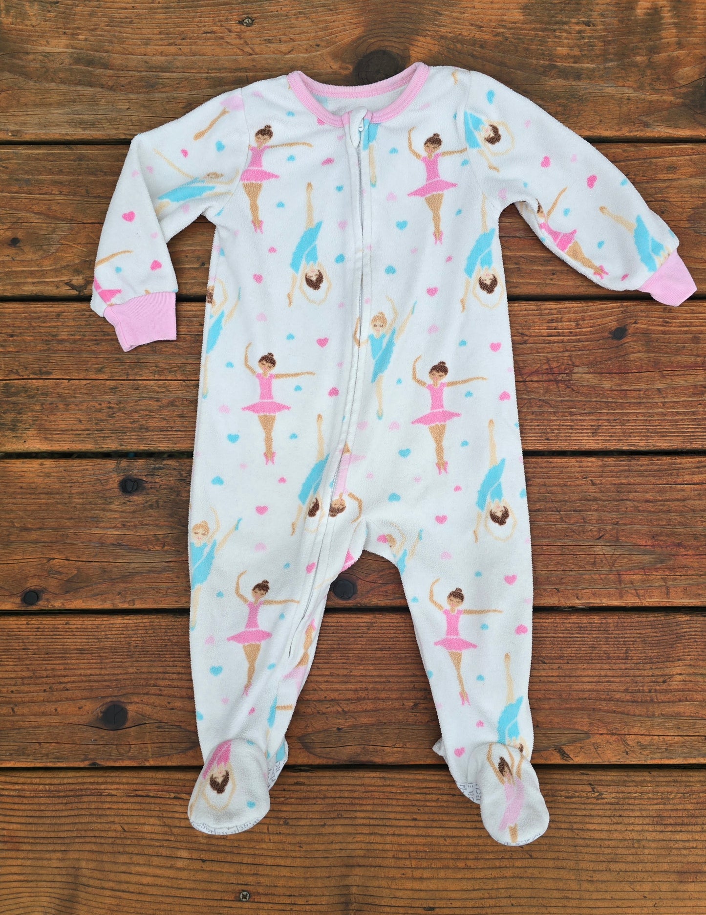 Absorba Girls Snug Fit Zip Pajama-12M