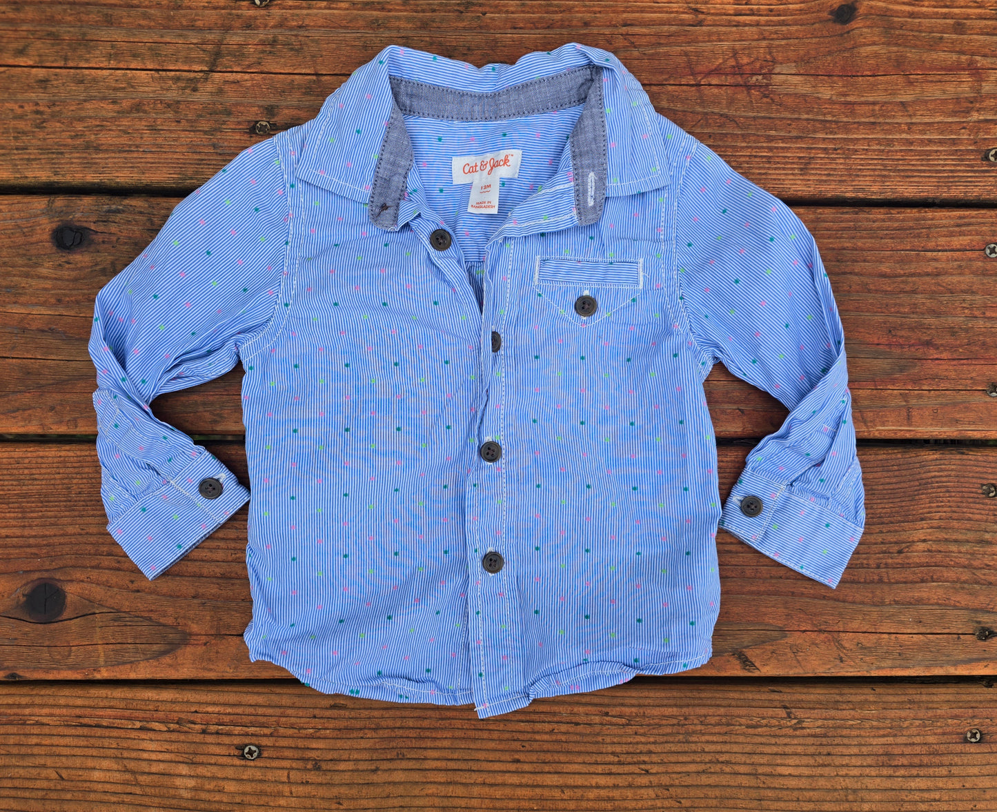 Cat&Jack Boys Button Down Shirt-12M