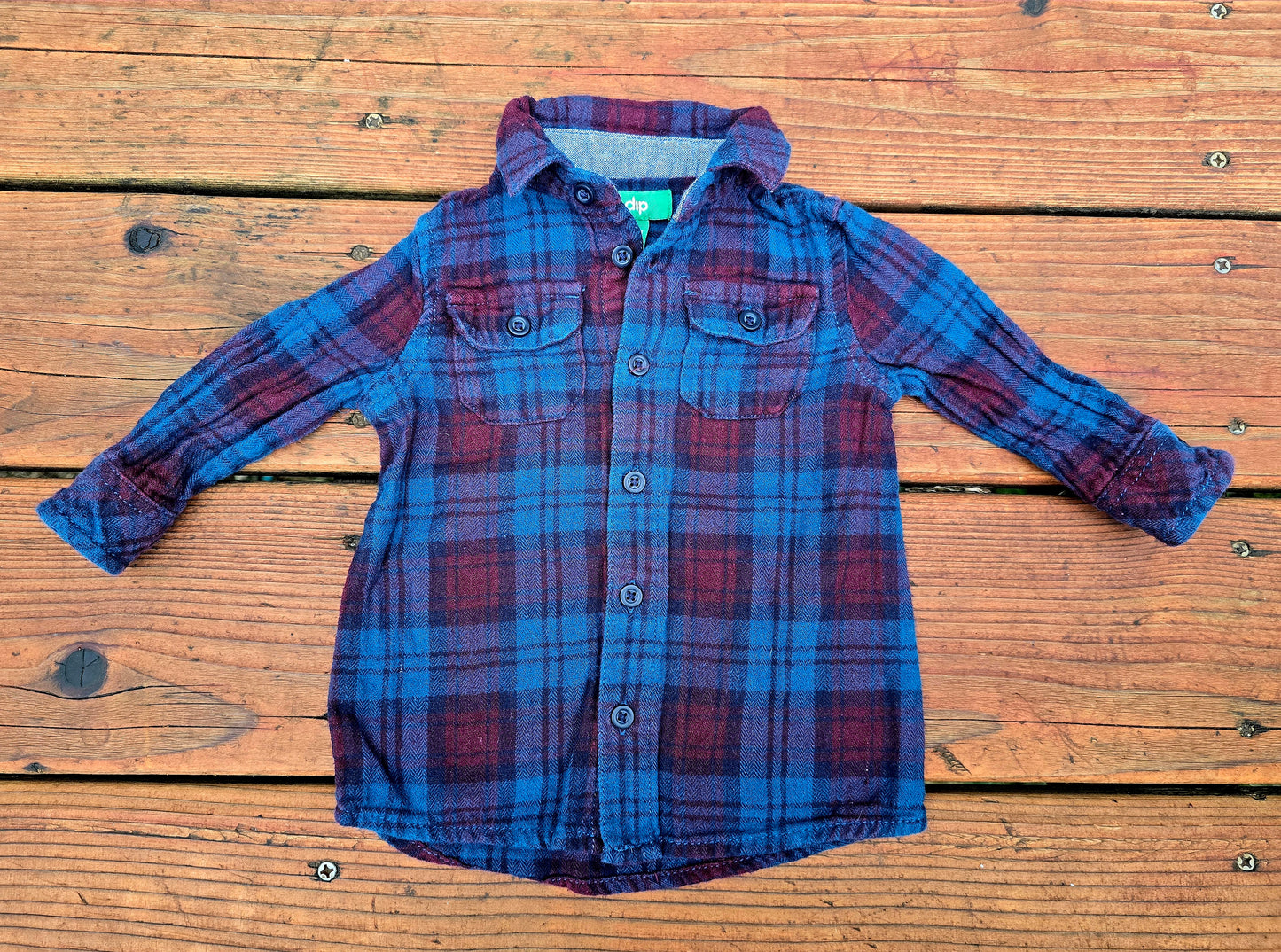 Dip Boys Plaid Button Down Shirt-3/6M