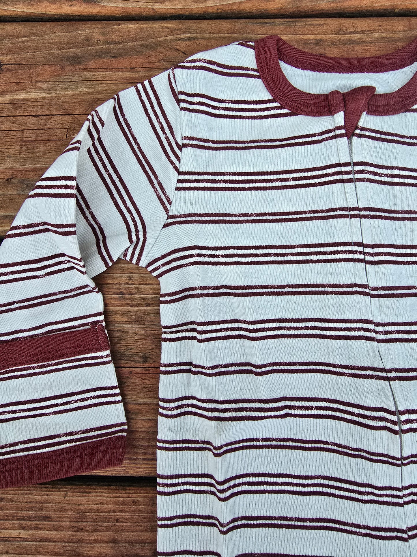 NWT LIttle Co Boys Snug Fit Zip Pajama-9M