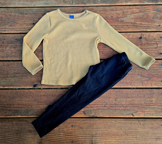 Old Navy Girls Long Sleeve Blouse Outfit-4T