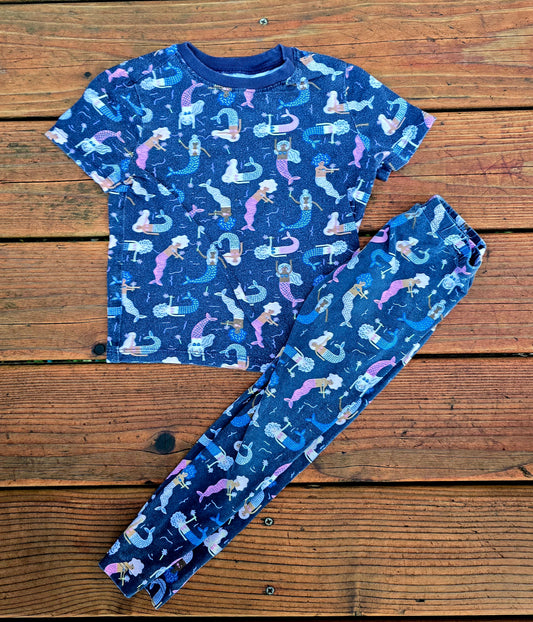 Old Navy Girls Mermaid Snug Fit Pajamas-4T