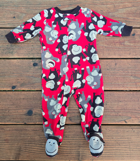 Carter's Boys Monkey Snug Fit Zip Pajama-6M