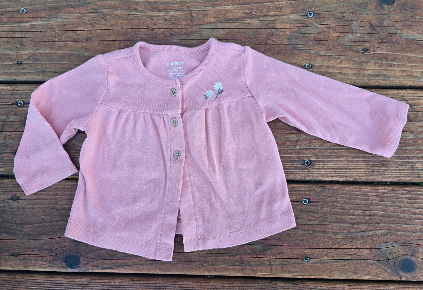 Carter's Girls Peach Cadigan-12M