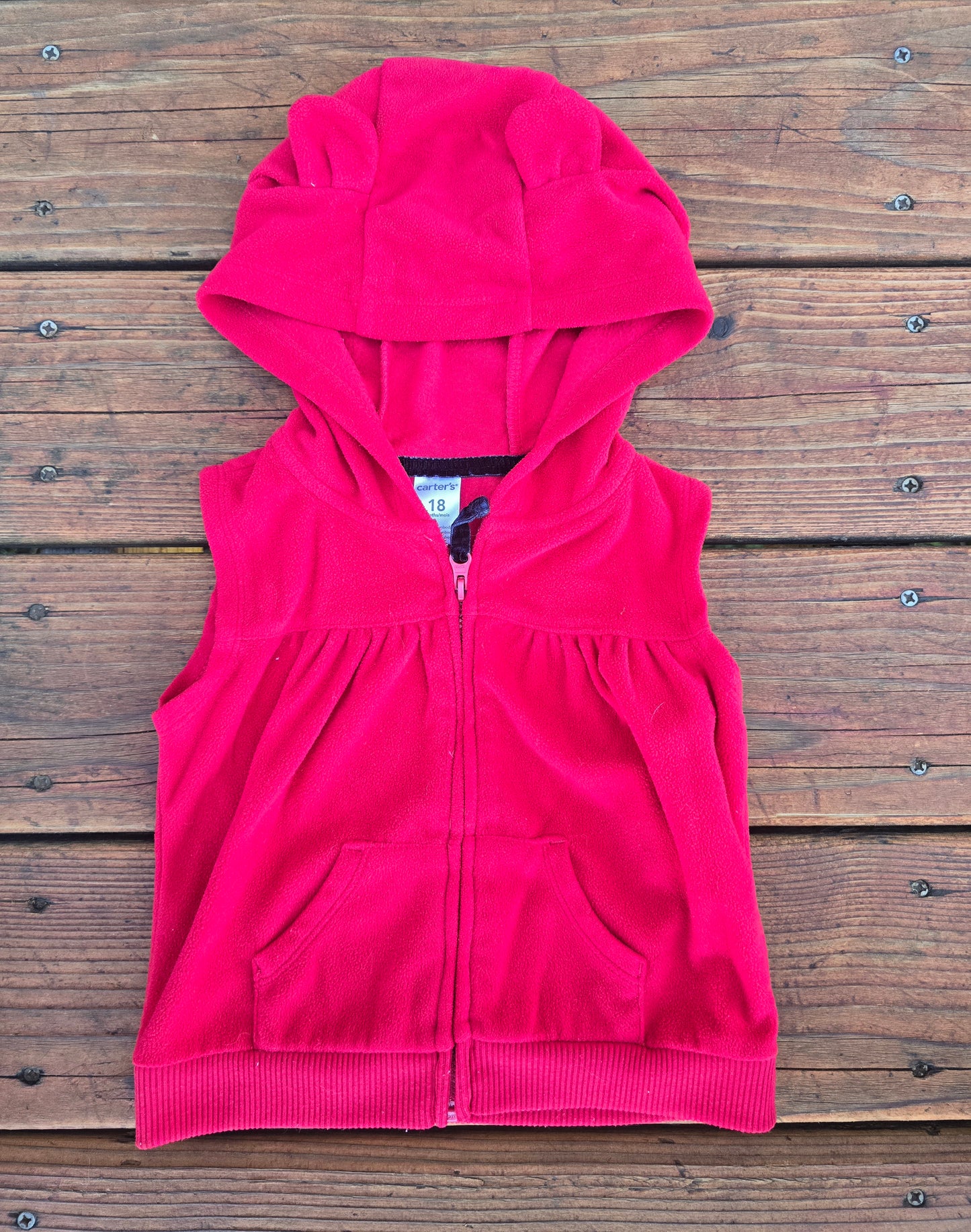 Carter's Girls Red Fleece Vest-18M