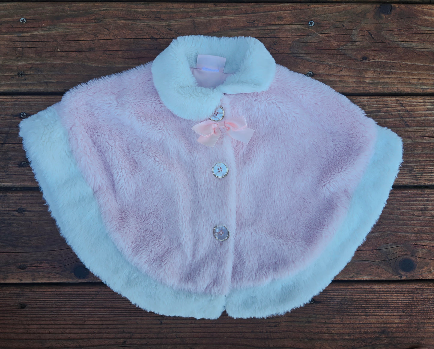 Little Lass Girls Poncho Cover Up-18/24M