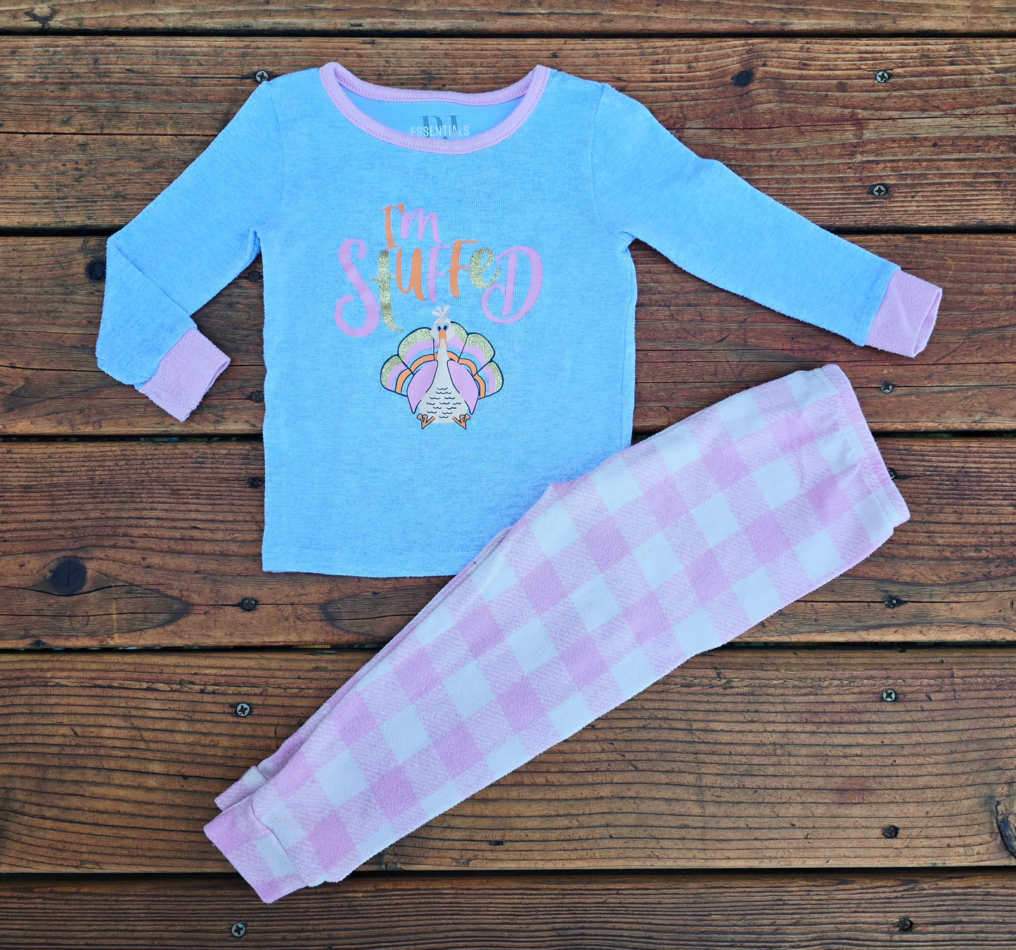 PJ Essentials Girls Snug-Fit Pajama Set-24M