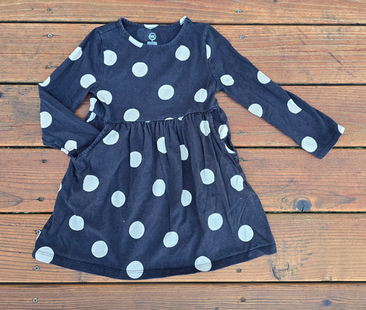 Wonder Nation Girls Black Long Sleeve Dress-4T