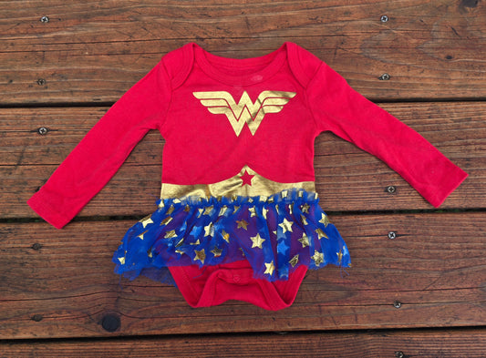 Wonder Woman Girls Halloween Costume-0/3M