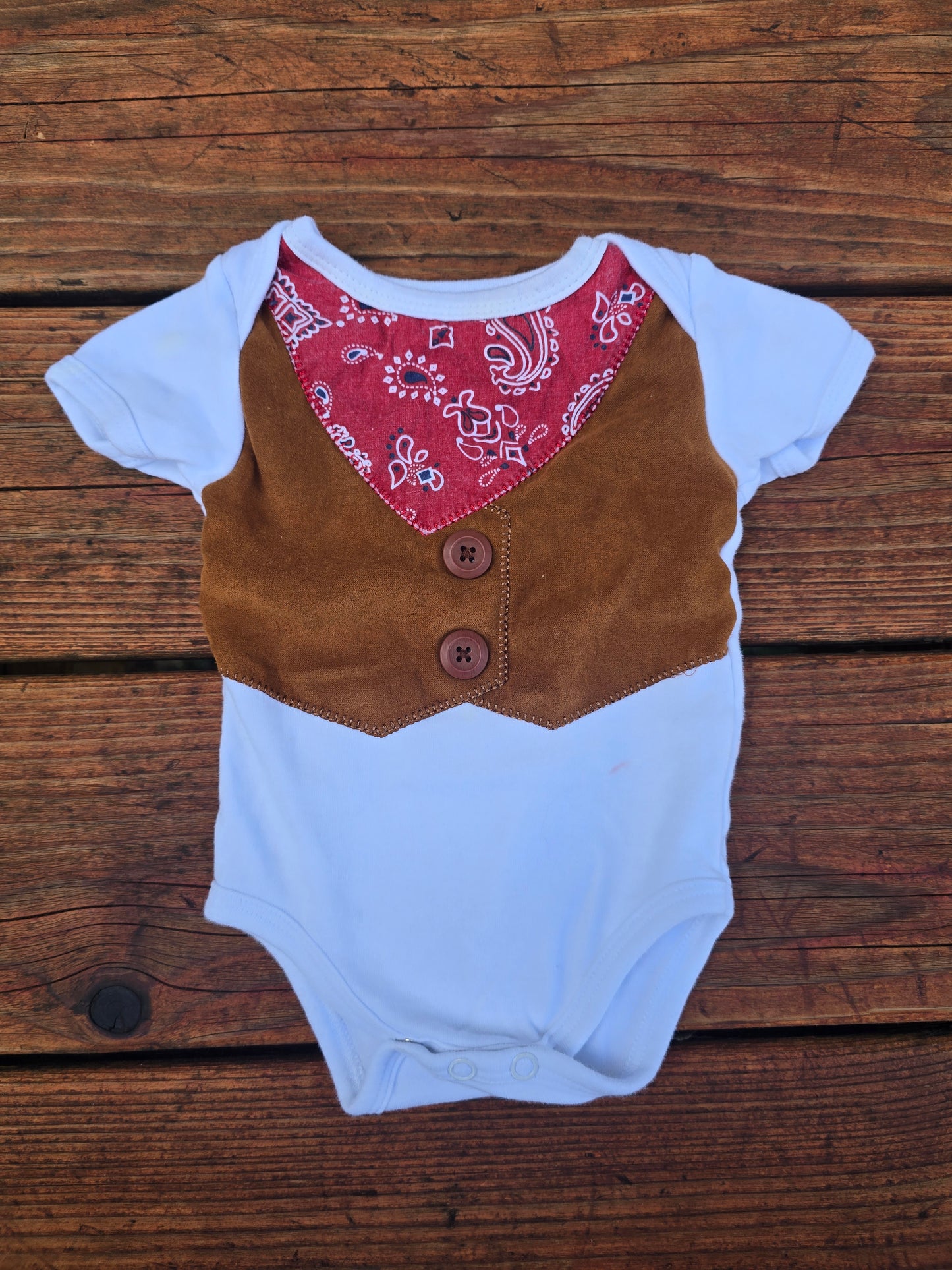 Mudpie Cowboy Onesie Costume-3/5M