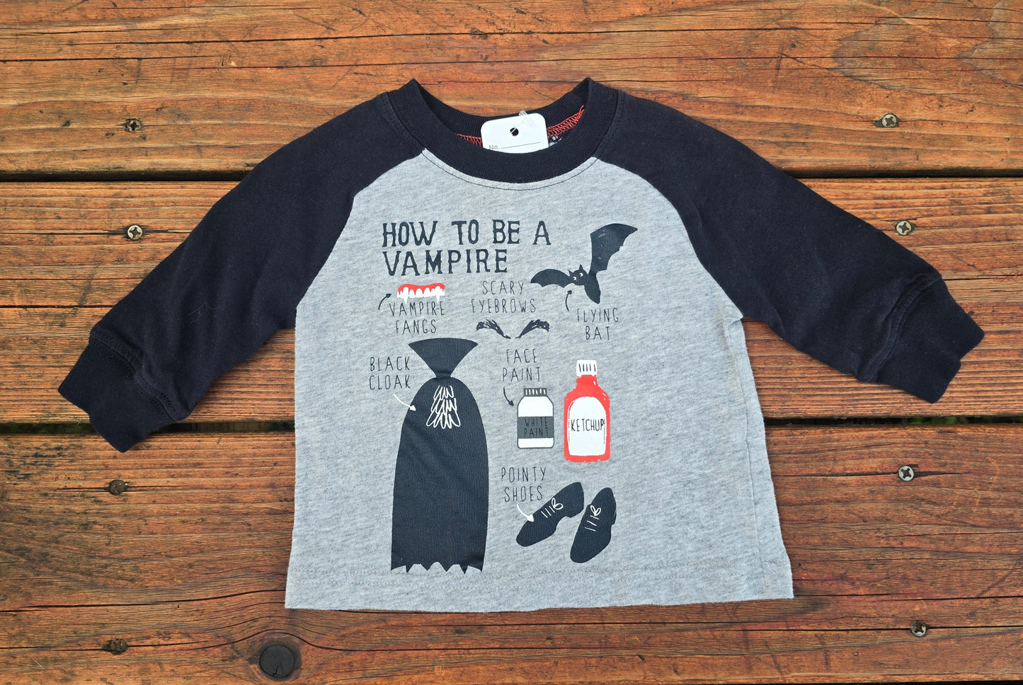 Carter's Boys Vampire Long Sleeve Shirt-3M