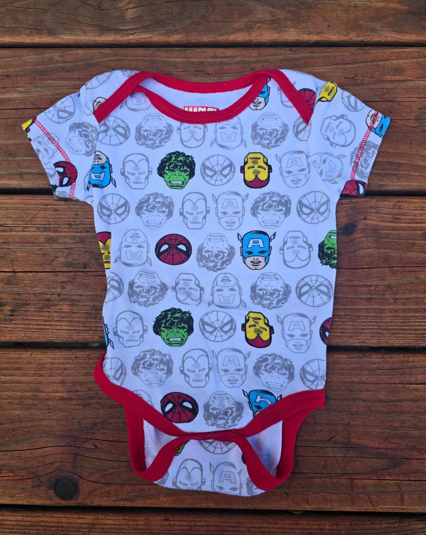 Marvel Boys Super Hero Onesie-3/6M