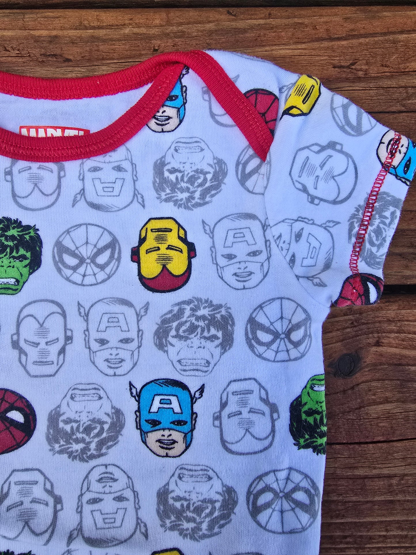 Marvel Boys Super Hero Onesie-3/6M