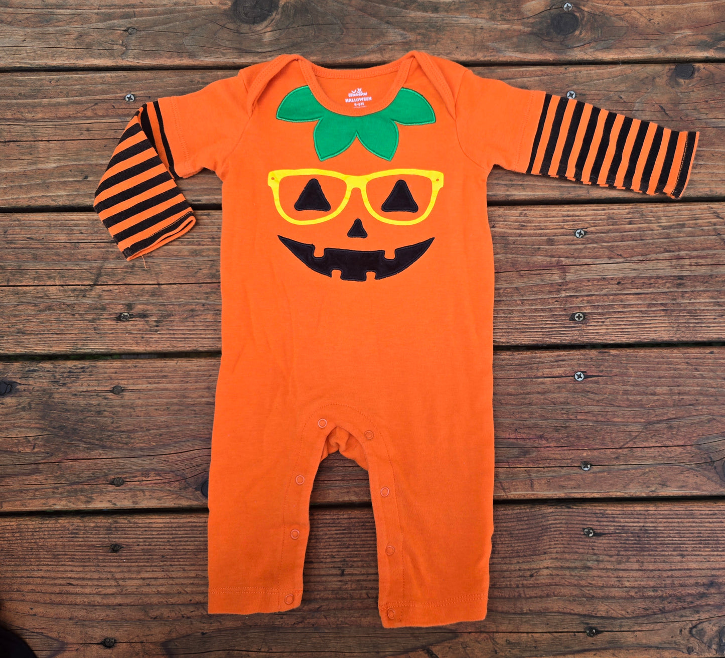 Celebrate! Pumpkin Romper-6/9M