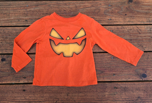 TCP Boys Pumpkin Long Sleeve Shirt-18/24M