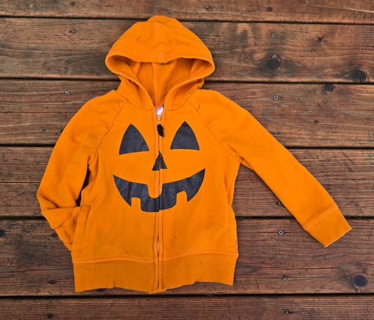 Cat&Jack Boys Pumpkin Zip Hoodie-3T
