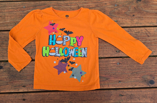Girls Long Sleeve Halloween Shirt-3T