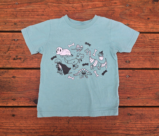 Rabbit Skins Unisex Dinosaur Halloween Tshirt-2T/4T
