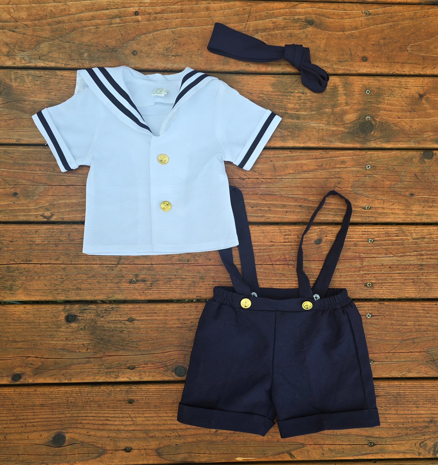 Girls Sailor 4 Piece Costume-Med