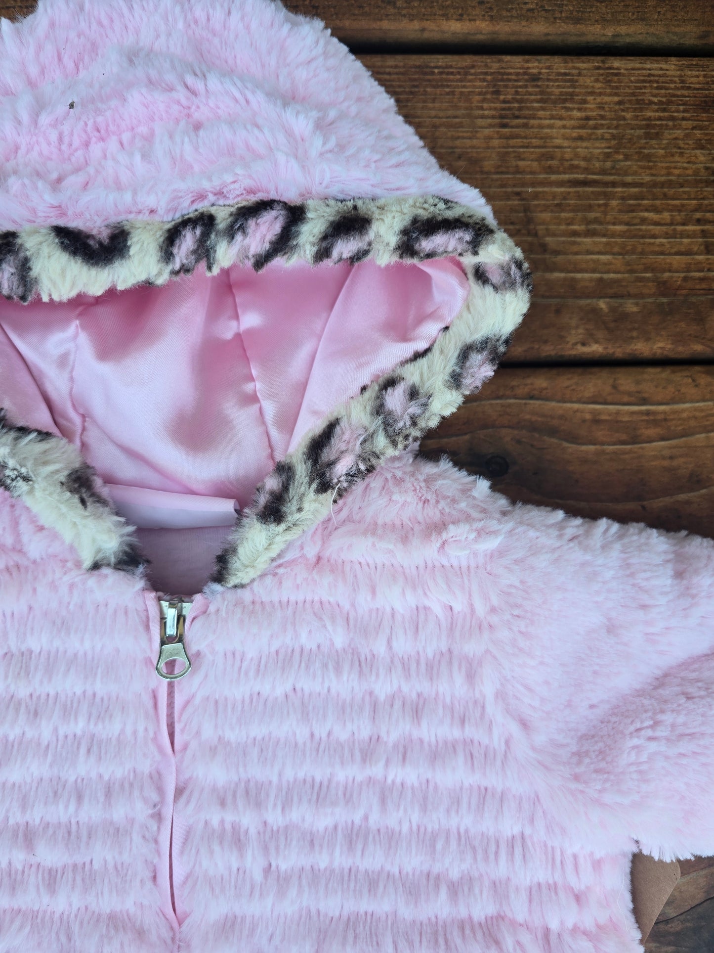 Pistachio Girl Plush Faux Fur Snowsuit-6/9M