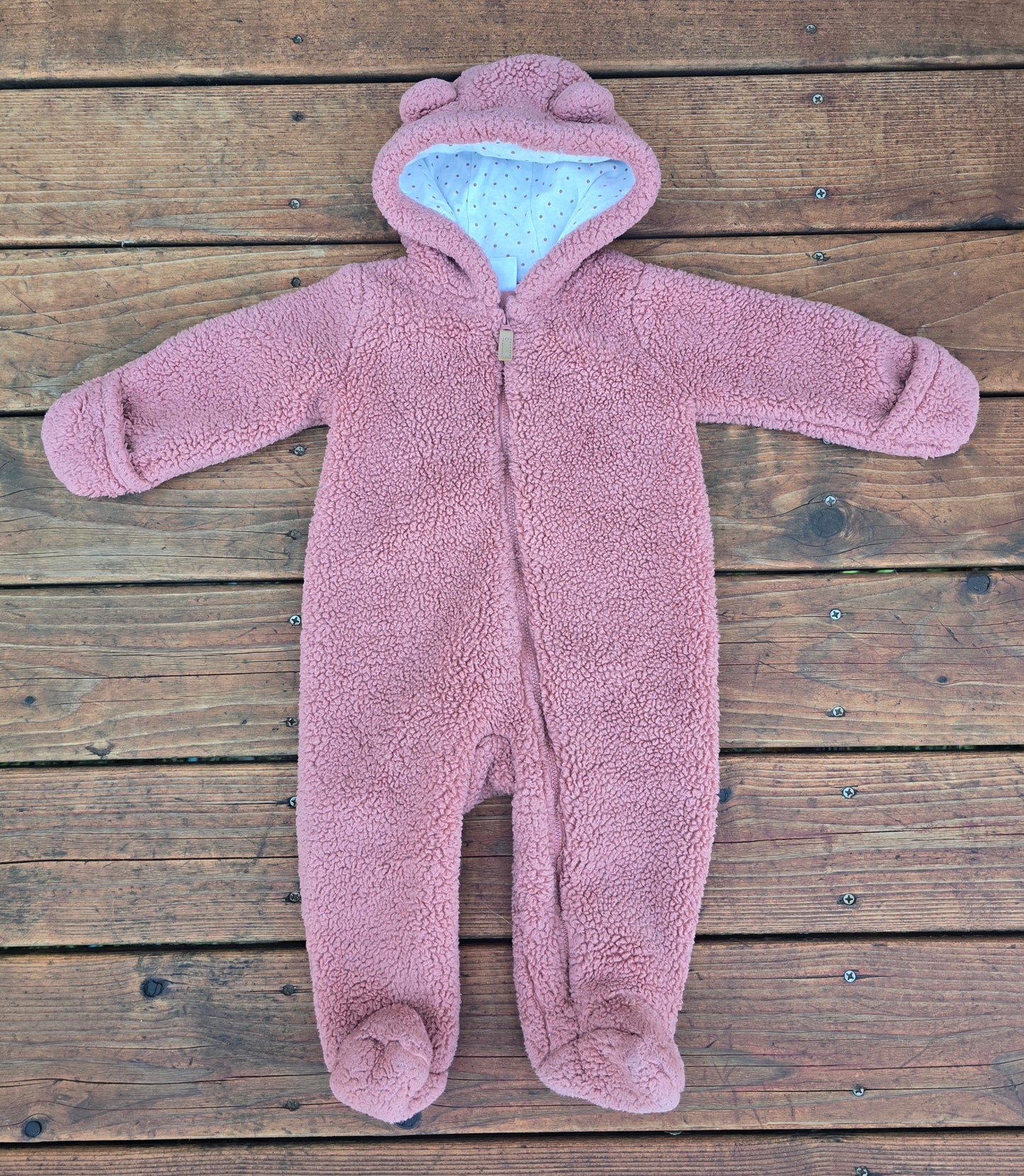 Carter's Girls Dusty Rose Sherpa Snowsuit-9M