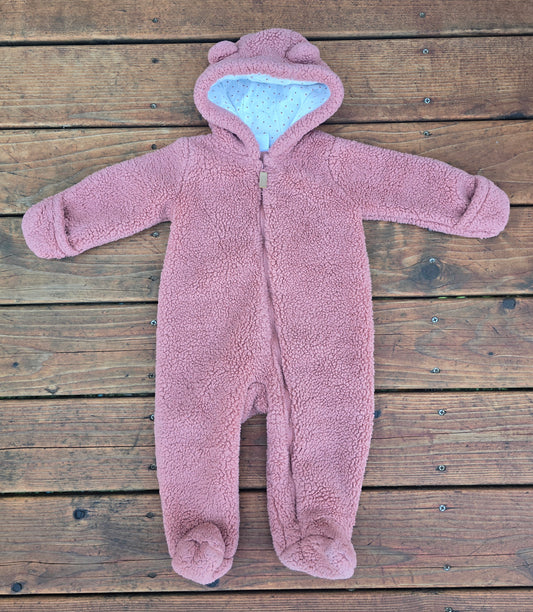 Carter's Girls Dusty Rose Sherpa Snowsuit-9M