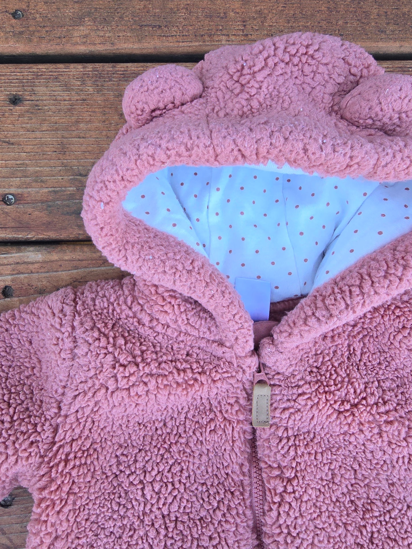 Carter's Girls Dusty Rose Sherpa Snowsuit-9M