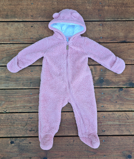 Carter's Girls Sherpa Light Pink Snowsuit-9M
